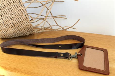 Leather Lanyard ID Case 